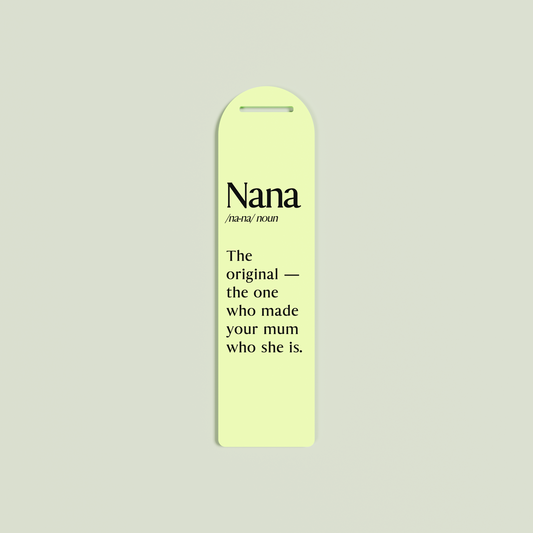 Camomilla acrylic bookmark with black text on pineapple acrylic | Saint Sauvant Auckland NZ