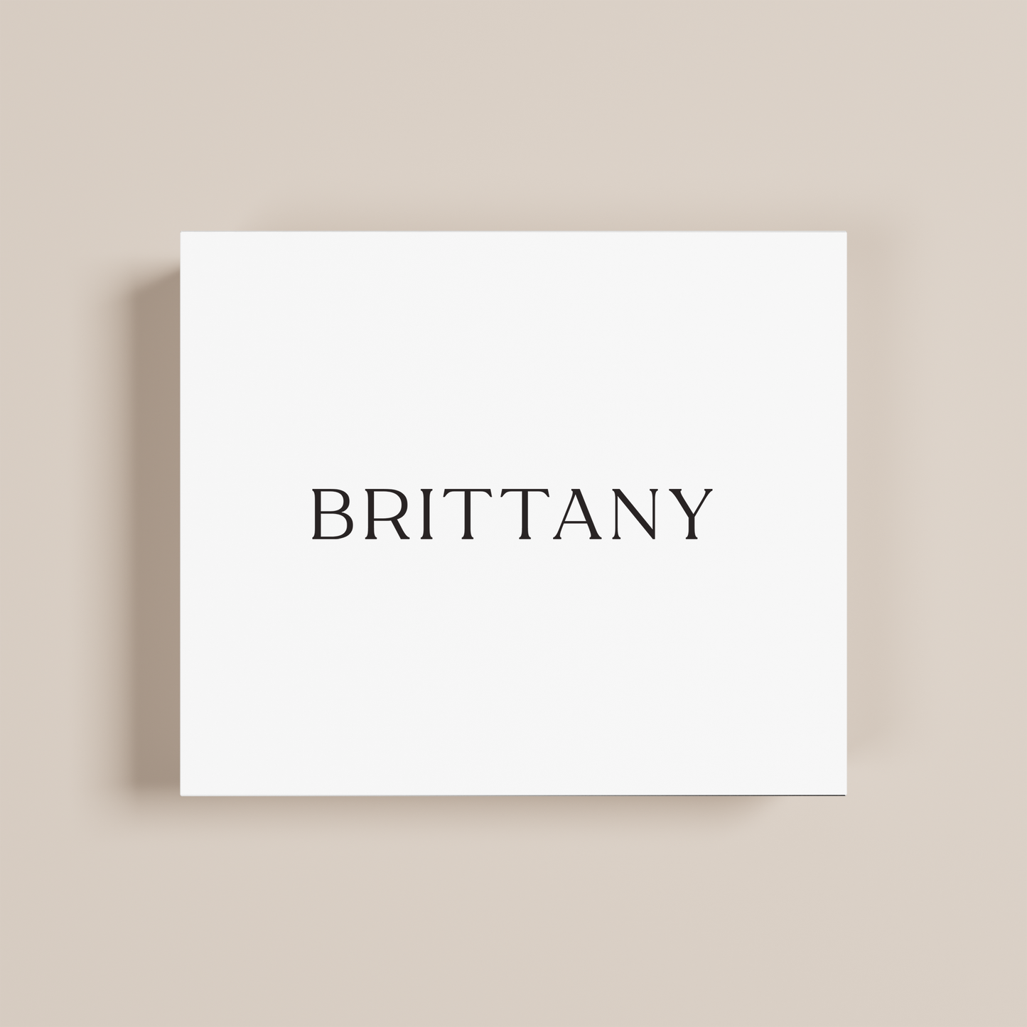 Peony personalised gift box, black text on white acrylic | Saint Sauvant Auckland NZ