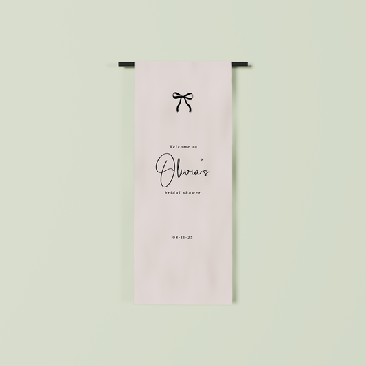 Chantilly fabric welcome sign in oat 1.5m | Saint Sauvant Auckland NZ