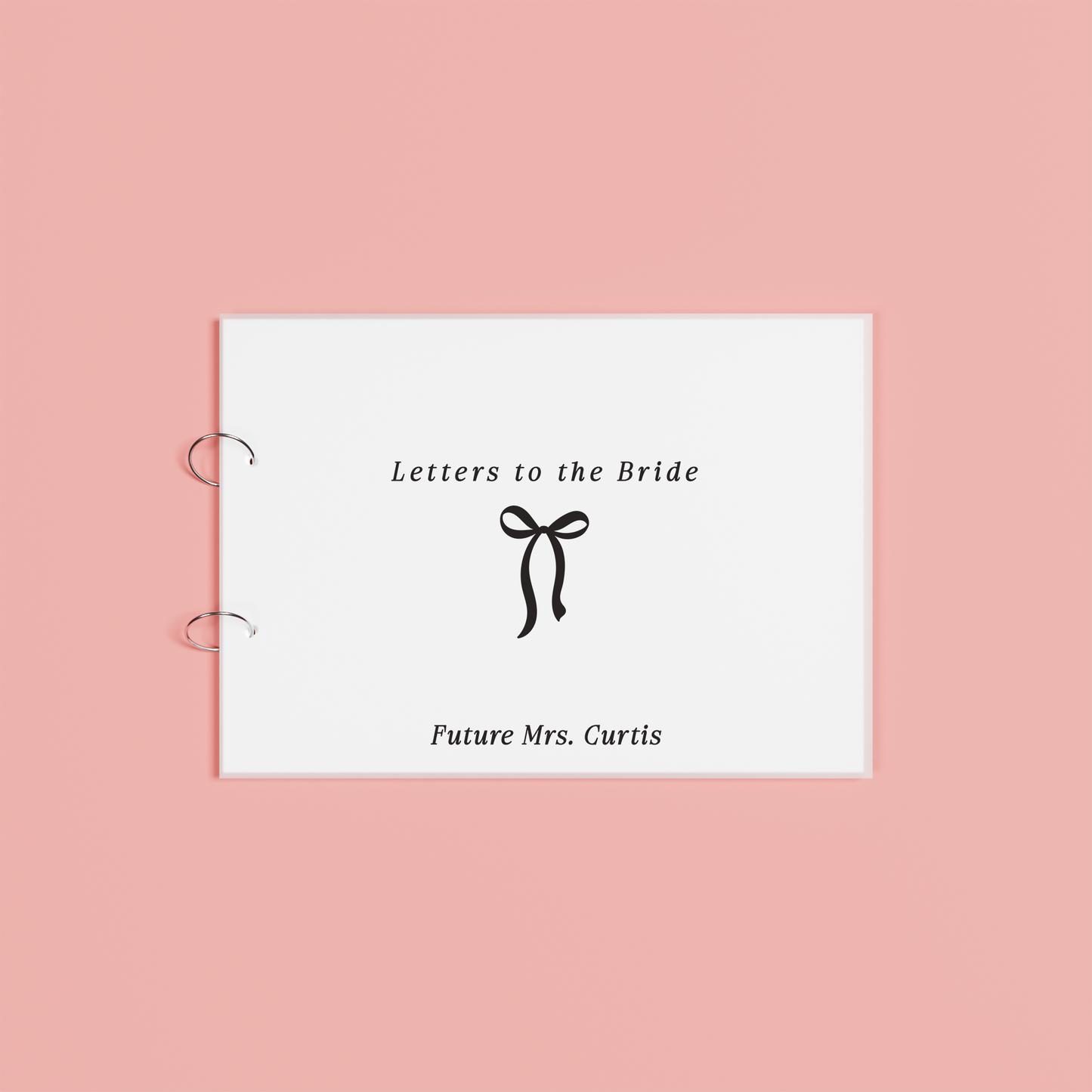 Mila personalised guest book, black text on frosted acrylic | Saint Sauvant Auckland NZ