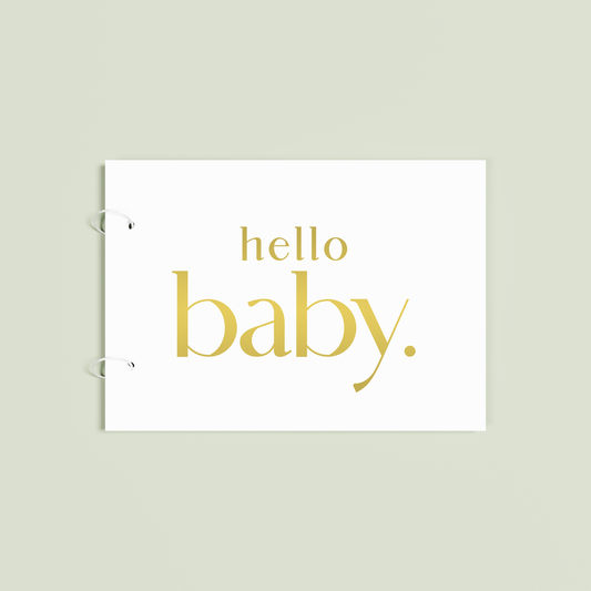 Jardin personalised guest book, gold text on white acrylic | Saint Sauvant Auckland NZ