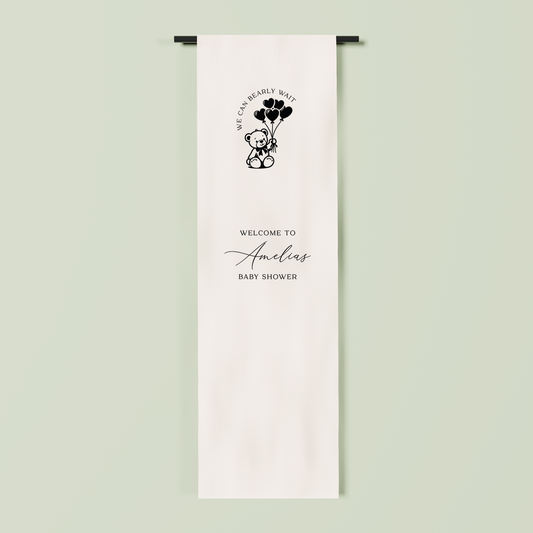 Provence fabric welcome sign in white 2m | Saint Sauvant Auckland NZ