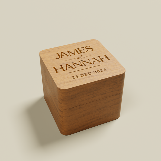 Diamond personalised engraved ring box | Saint Sauvant Auckland NZ