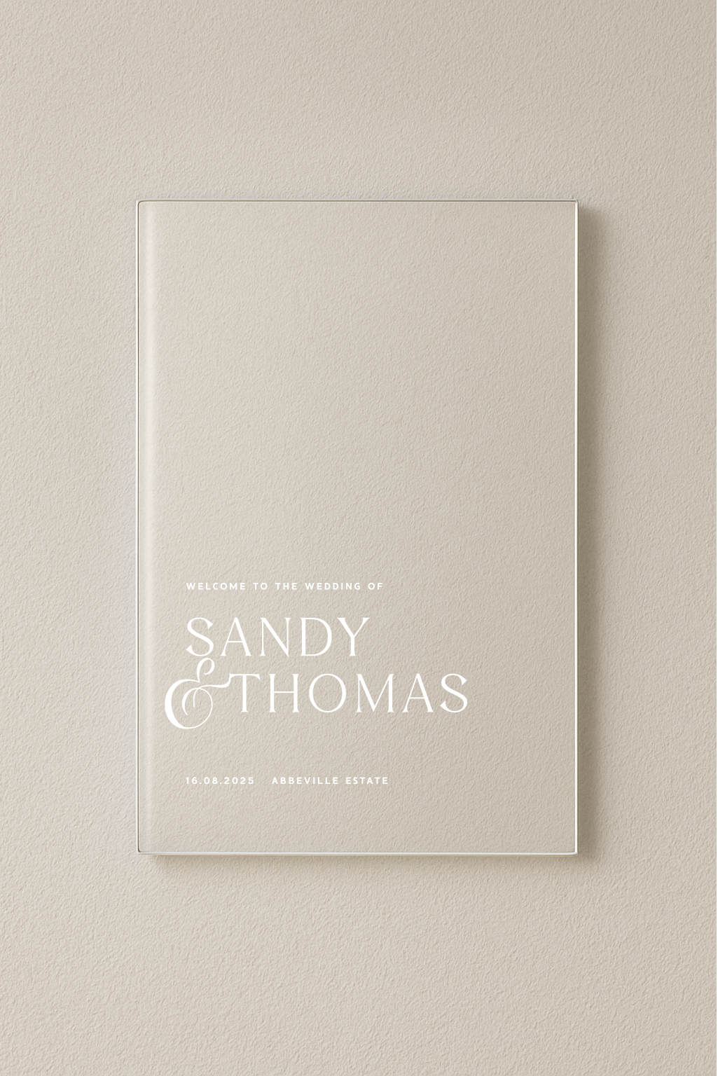 Venice personalised acrylic welcome sign | Saint Sauvant Auckland NZ