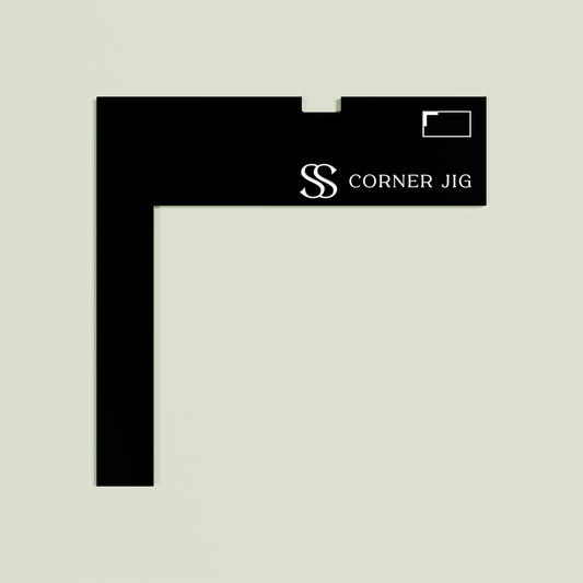 White on Black Acrylic for Saint Sauvant Corner Jig for xTool P2 CO2 Laser Machine