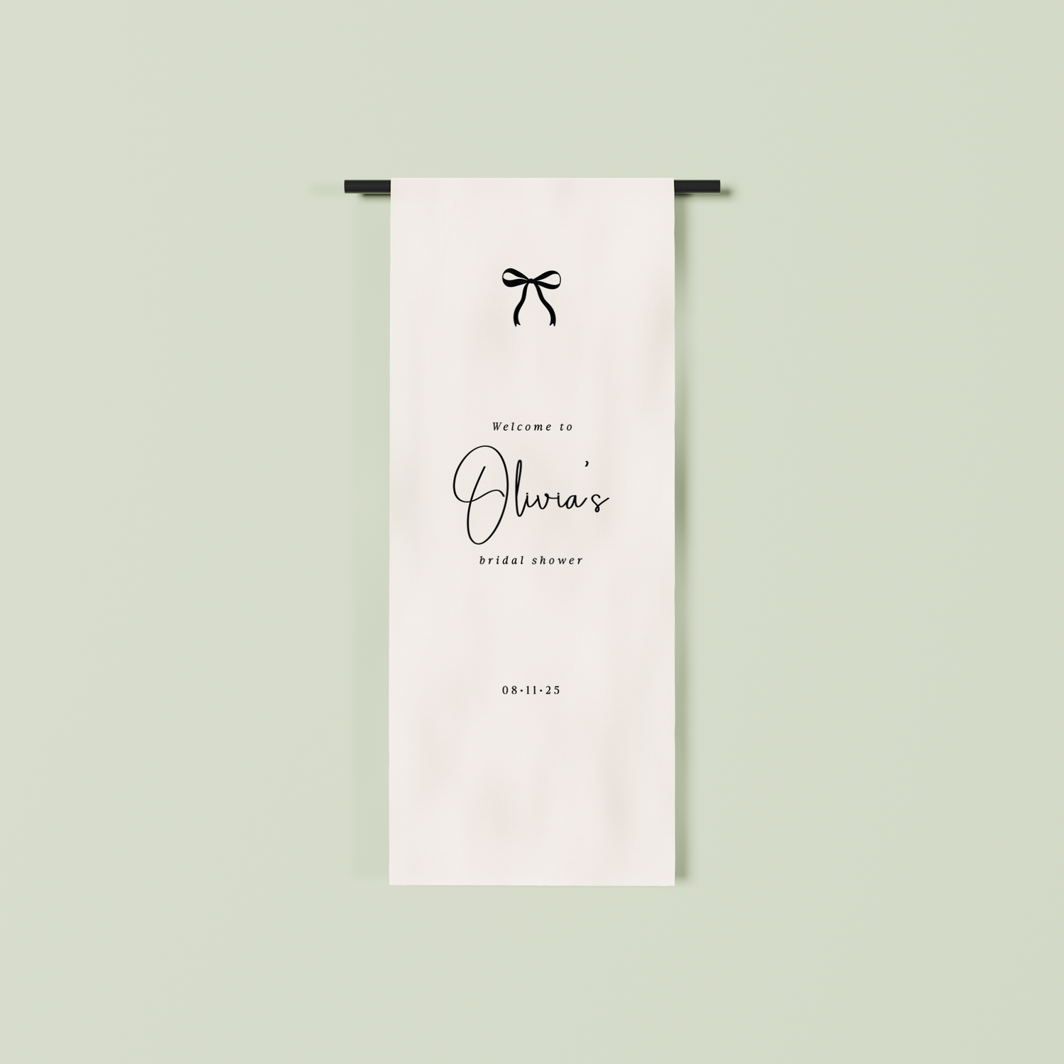 Personalised fabric welcome sign in white | Saint Sauvant Auckland NZ