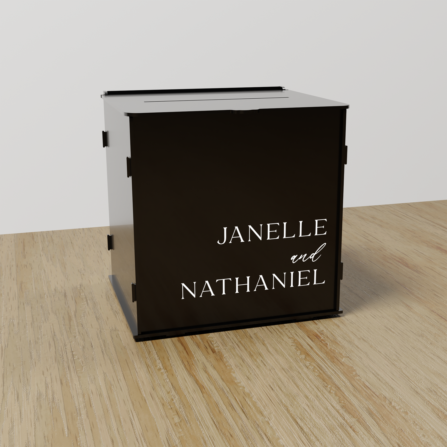 Personalised acrylic wishing well in black | Saint Sauvant Auckland NZ