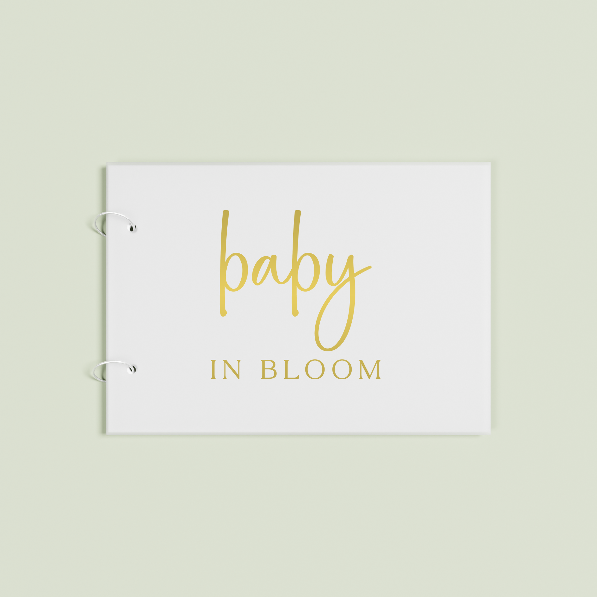 Belle personalised guest book, gold text on frosted acrylic | Saint Sauvant Auckland NZ