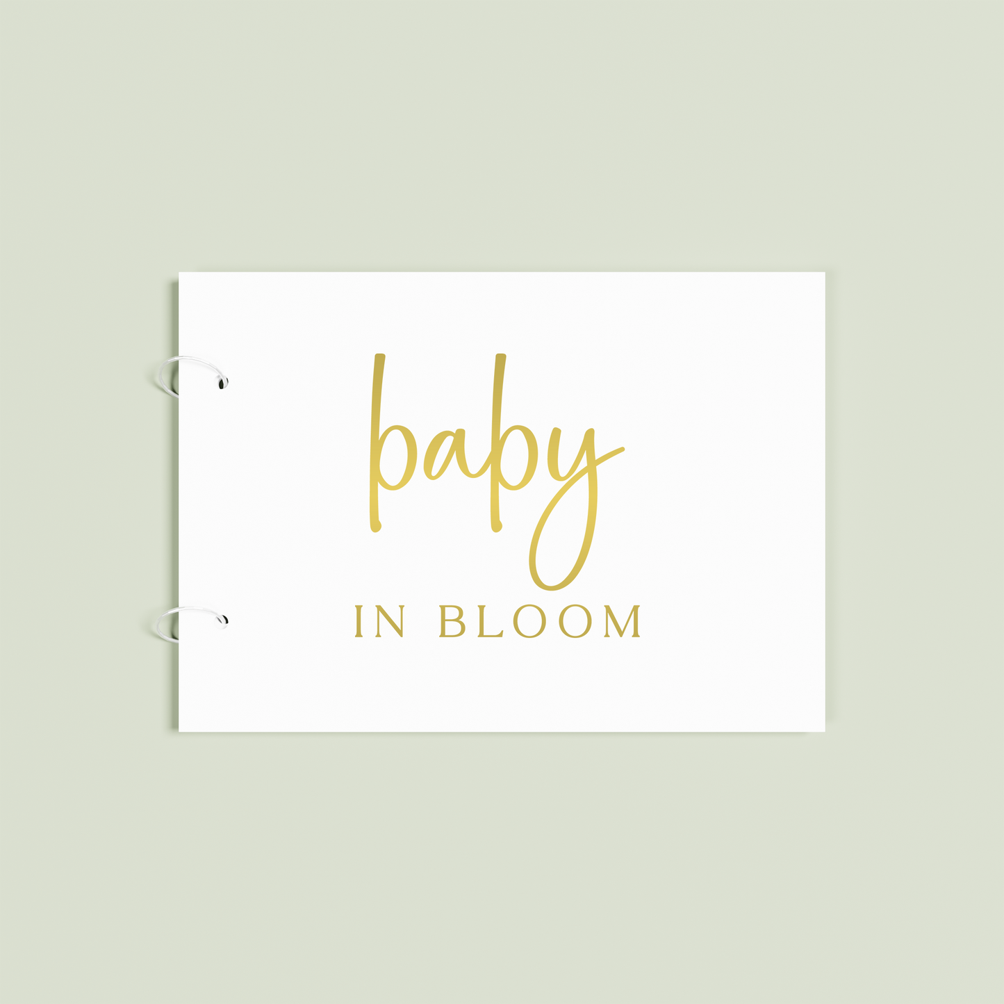 Belle personalised guest book, gold text on white acrylic | Saint Sauvant Auckland NZ