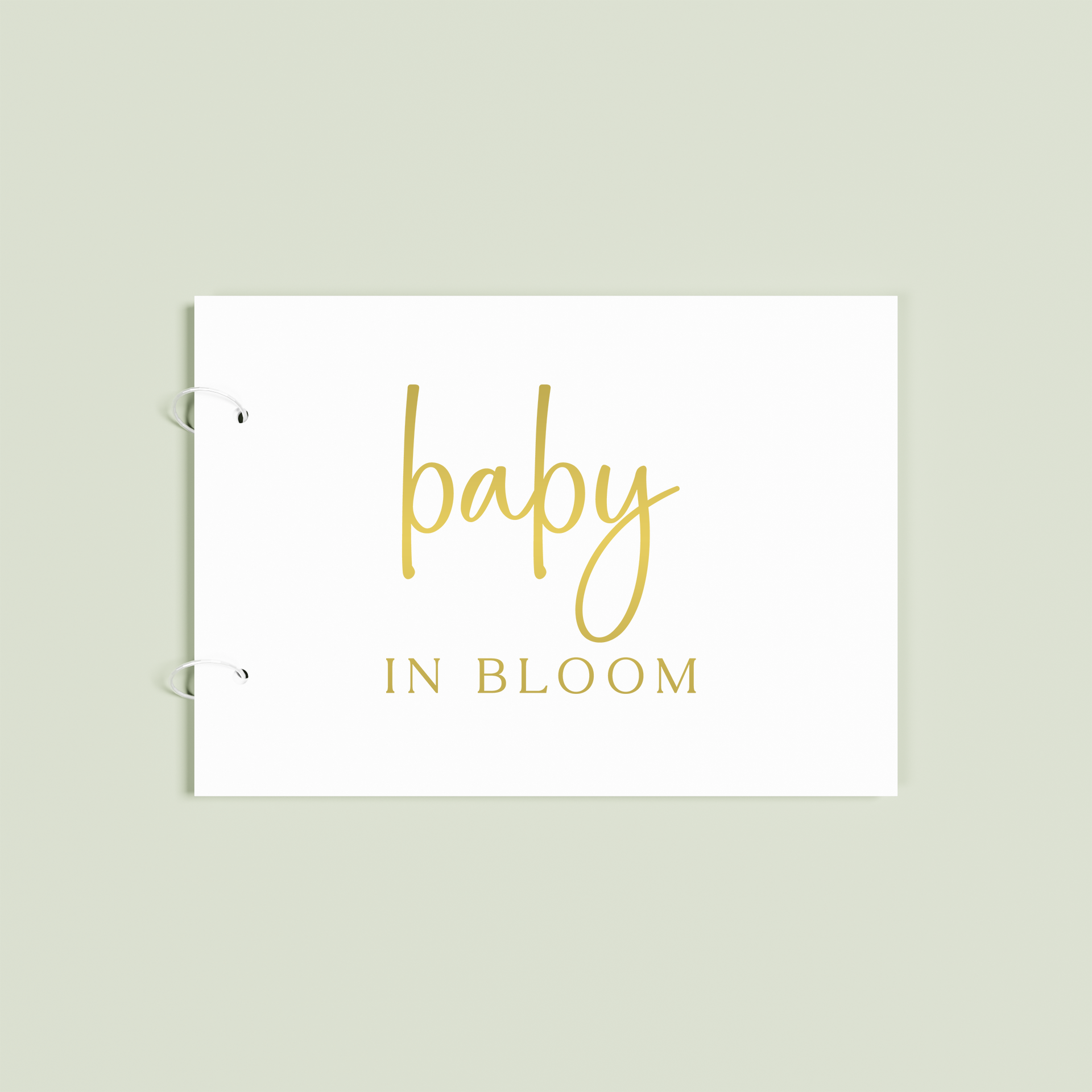 Belle personalised guest book, gold text on white acrylic | Saint Sauvant Auckland NZ