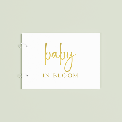 Belle personalised guest book, gold text on white acrylic | Saint Sauvant Auckland NZ