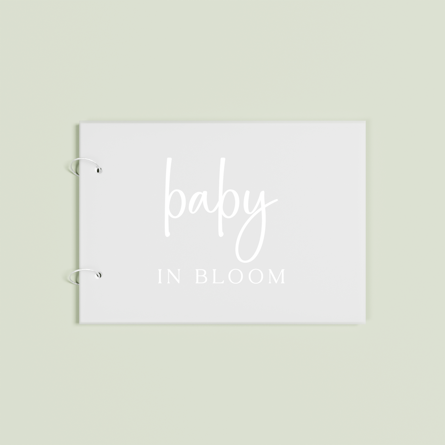 Belle personalised guest book, white text on frosted acrylic | Saint Sauvant Auckland NZ
