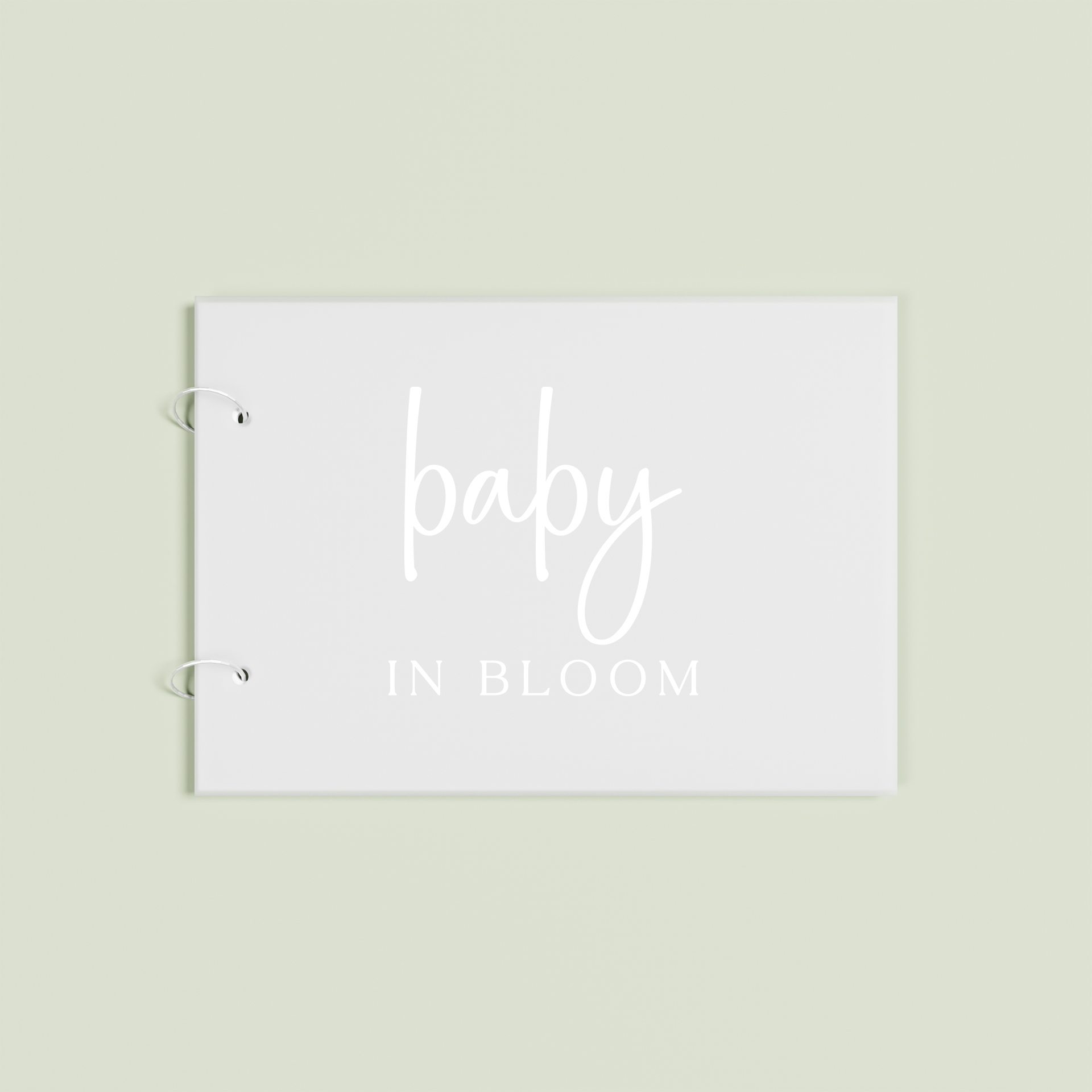 Belle personalised guest book, white text on frosted acrylic | Saint Sauvant Auckland NZ