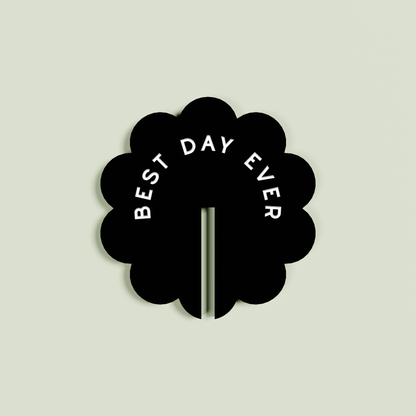 Peony acrylic drink tag in black | Saint Sauvant Auckland NZ