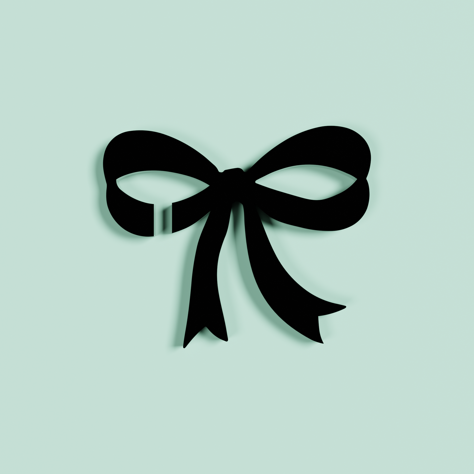 Small bow acrylic drink tag in light pink | Saint Sauvant Auckland NZ