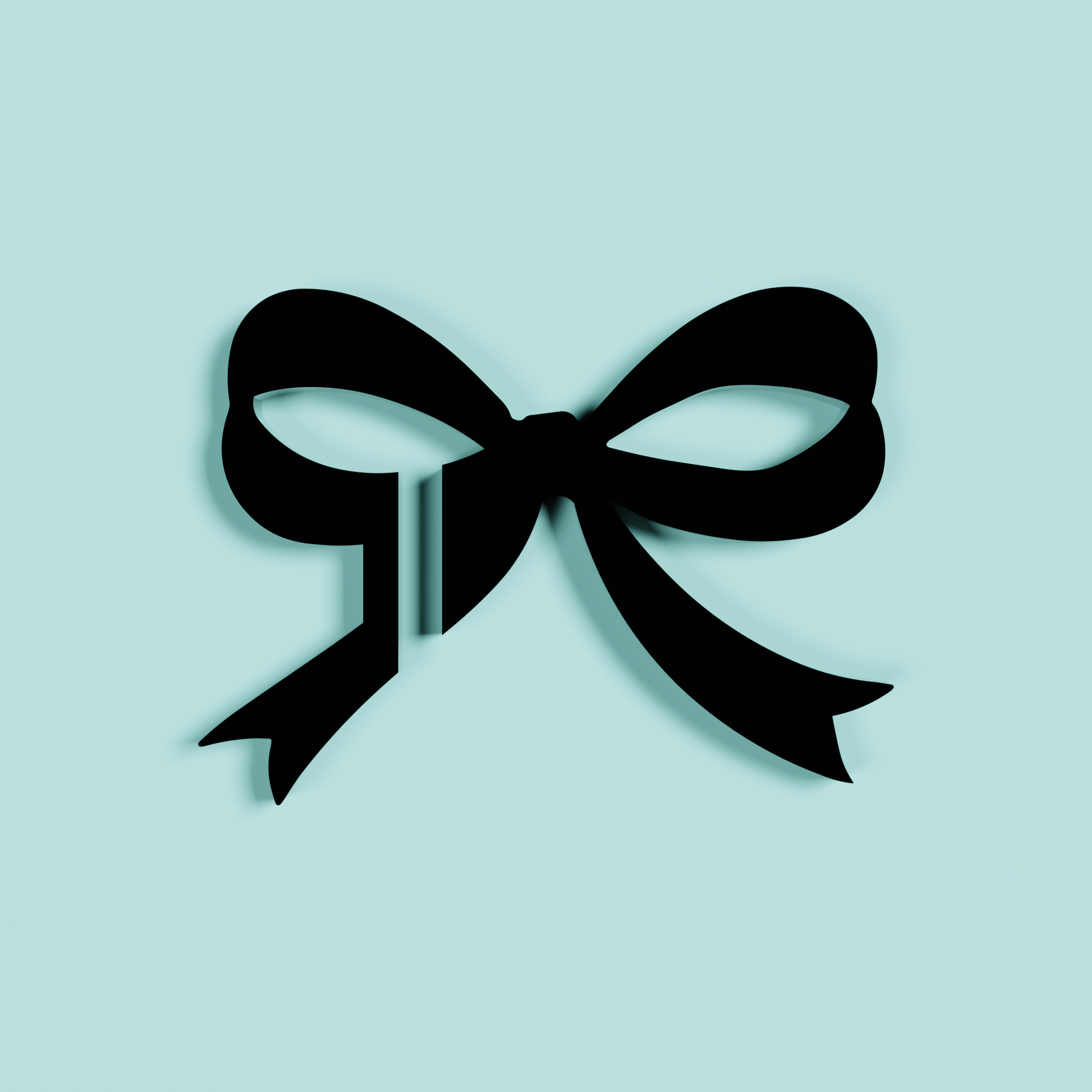 Small bow acrylic drink tag in light pink | Saint Sauvant Auckland NZ