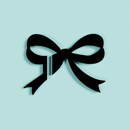 Small bow acrylic drink tag in light pink | Saint Sauvant Auckland NZ