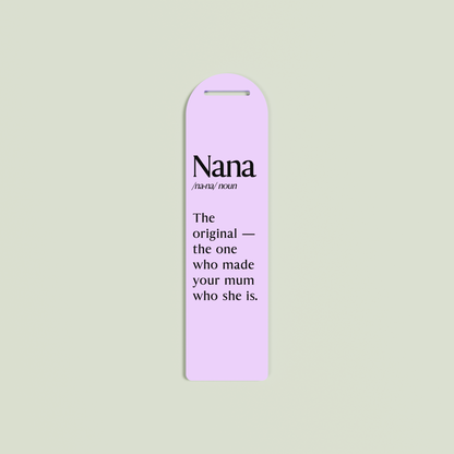 Camomilla acrylic bookmark with black text on lavender acrylic | Saint Sauvant Auckland NZ