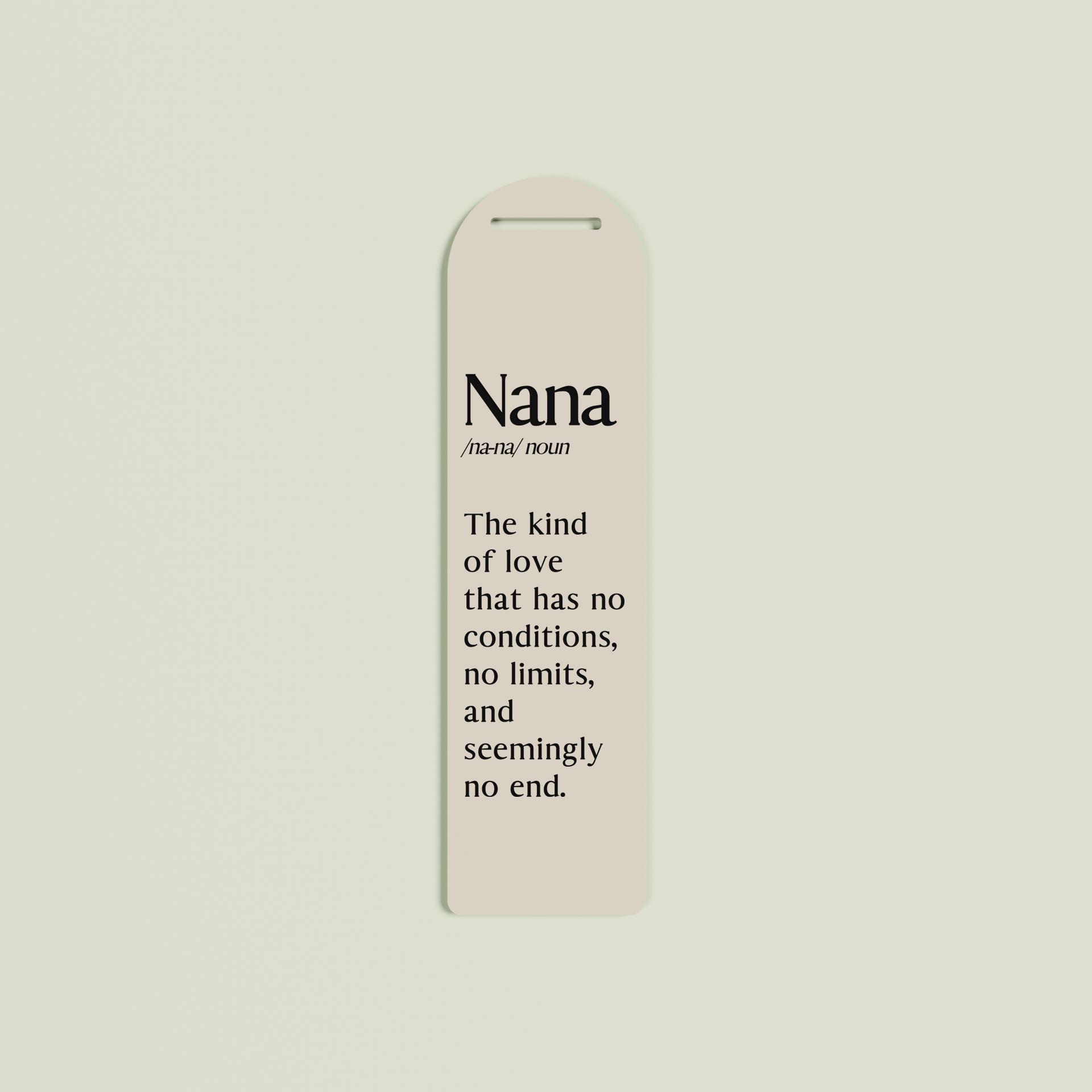 Rosmarino acrylic bookmark with black text on oat acrylic | Saint Sauvant Auckland NZ