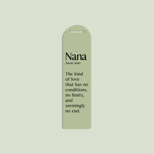Rosmarino acrylic bookmark with black text on olive acrylic | Saint Sauvant Auckland NZ