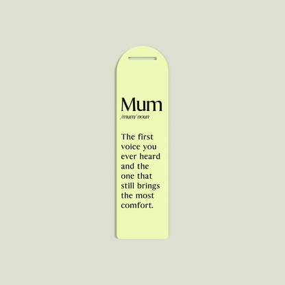 Alloro acrylic bookmark with black text on pineapple acrylic | Saint Sauvant Auckland NZ