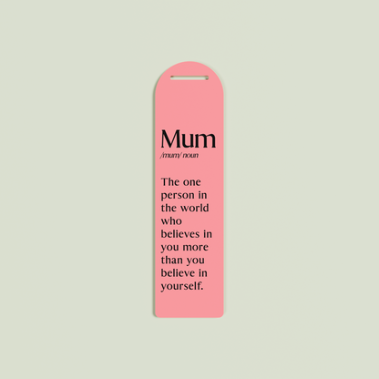 Tilleul acrylic bookmark with black text on watermelon acrylic | Saint Sauvant Auckland NZ