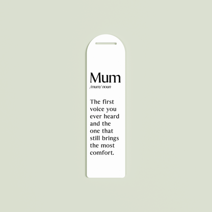 Alloro acrylic bookmark with black text on white acrylic | Saint Sauvant Auckland NZ