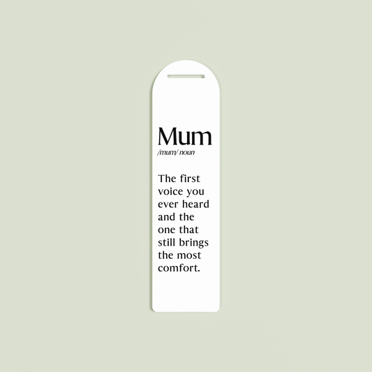 Alloro acrylic bookmark with black text on white acrylic | Saint Sauvant Auckland NZ
