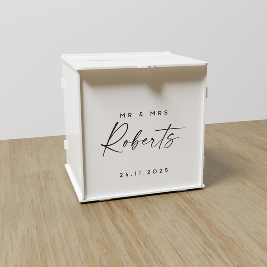 Orne acrylic wishing well, black text on white acrylic | Saint Sauvant Auckland NZ