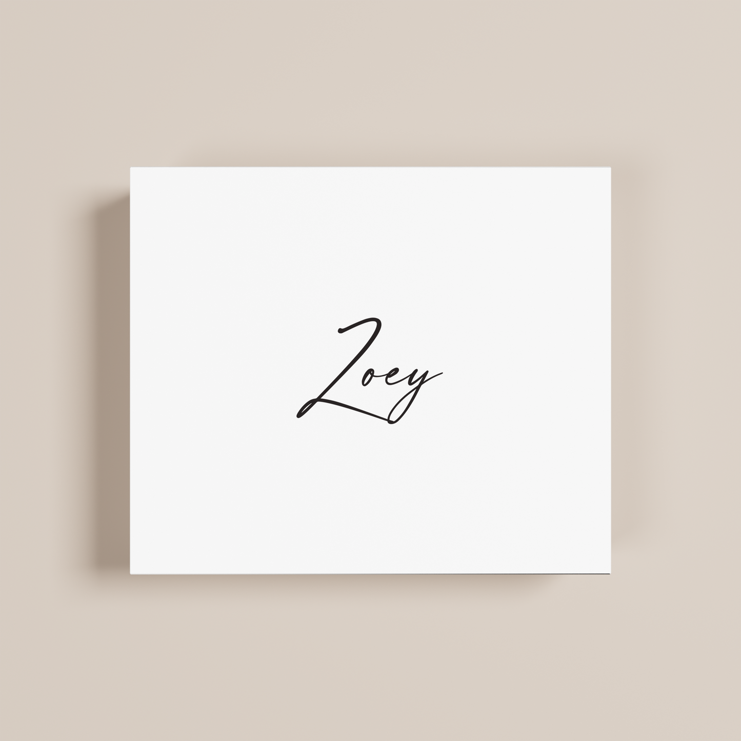 Camellia personalised gift box, black text on white acrylic | Saint Sauvant Auckland NZ