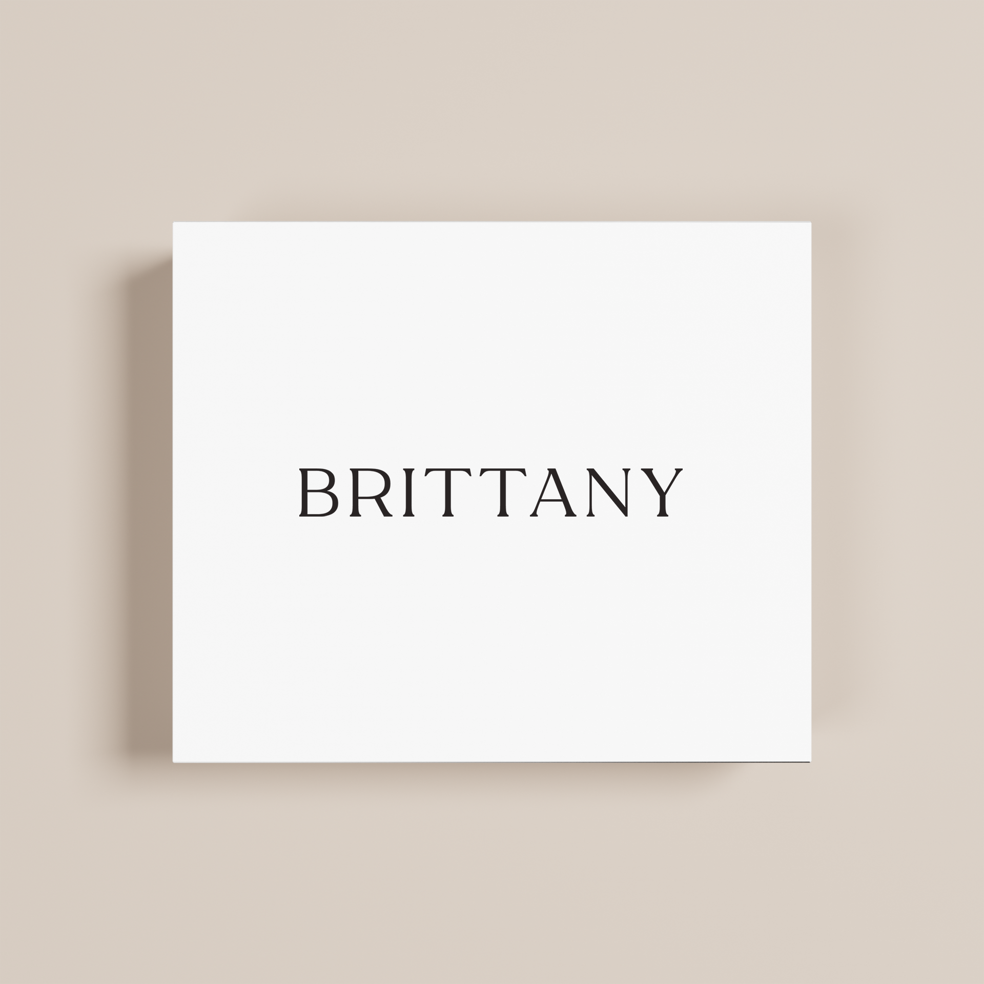 Peony personalised gift box, black text on white acrylic | Saint Sauvant Auckland NZ