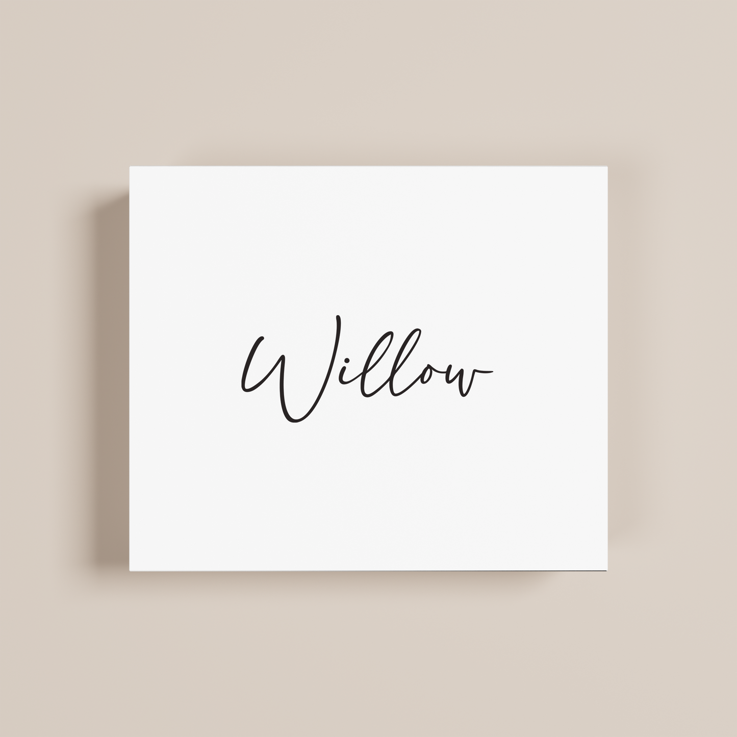 Lily personalised gift box, black text on white acrylic | Saint Sauvant Auckland NZ