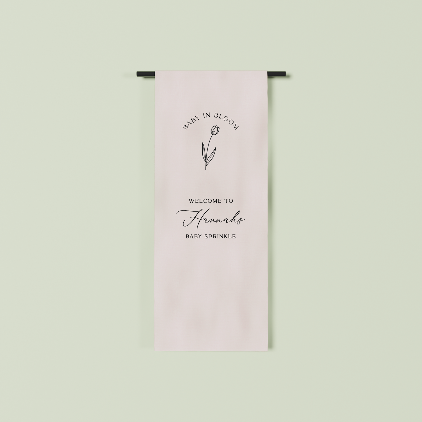 Bordeaux fabric welcome sign in oat 1.5m | Saint Sauvant Auckland NZ