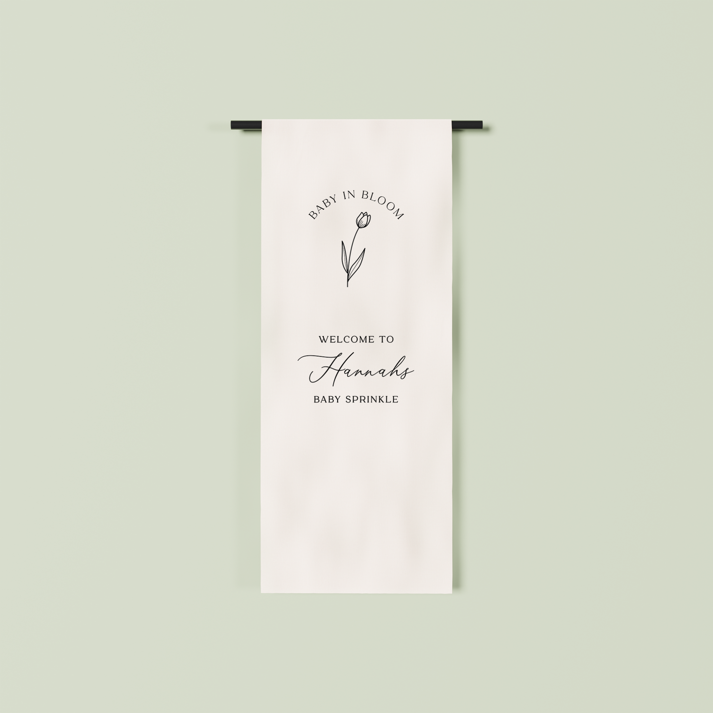 Bordeaux fabric welcome sign in white 1.5m | Saint Sauvant Auckland NZ