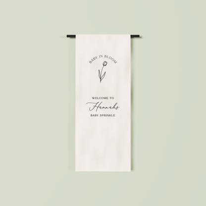 Bordeaux fabric welcome sign in white 1.5m | Saint Sauvant Auckland NZ