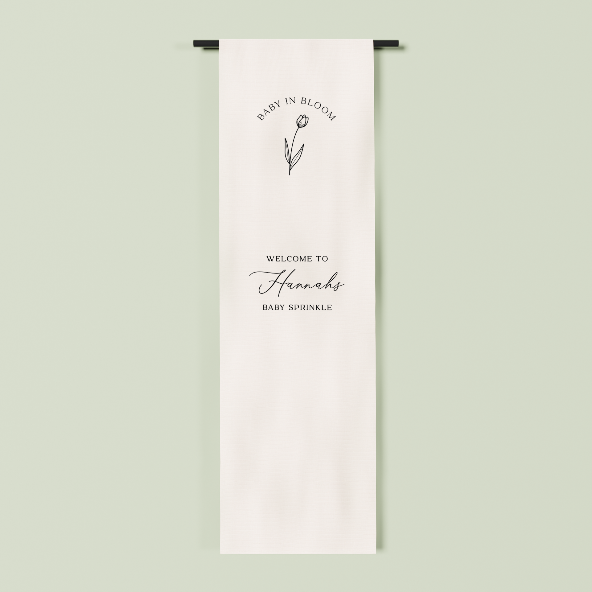 Bordeaux fabric welcome sign in white 2m | Saint Sauvant Auckland NZ