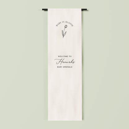 Bordeaux fabric welcome sign in white 2m | Saint Sauvant Auckland NZ