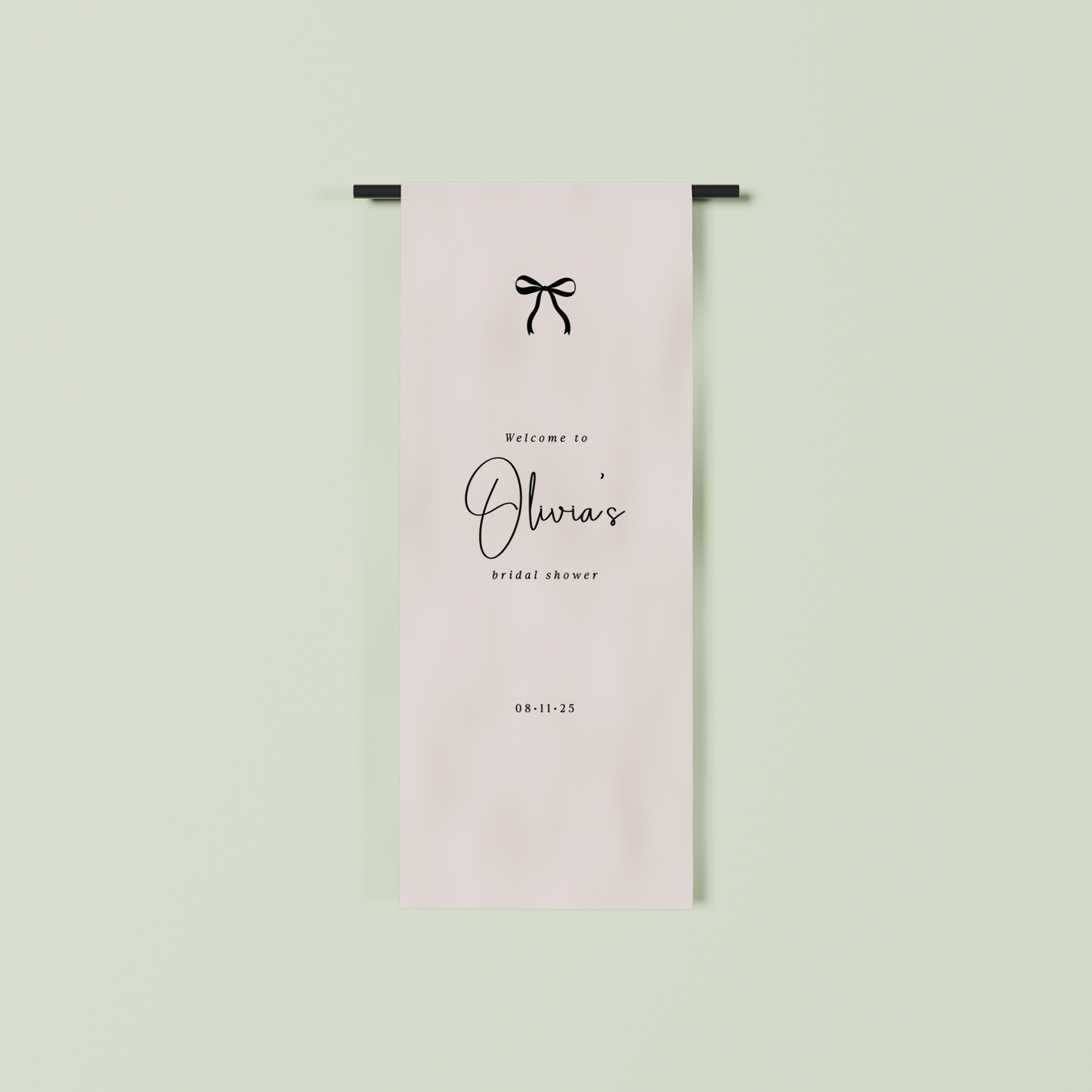 Chantilly fabric welcome sign in oat 1.5m | Saint Sauvant Auckland NZ