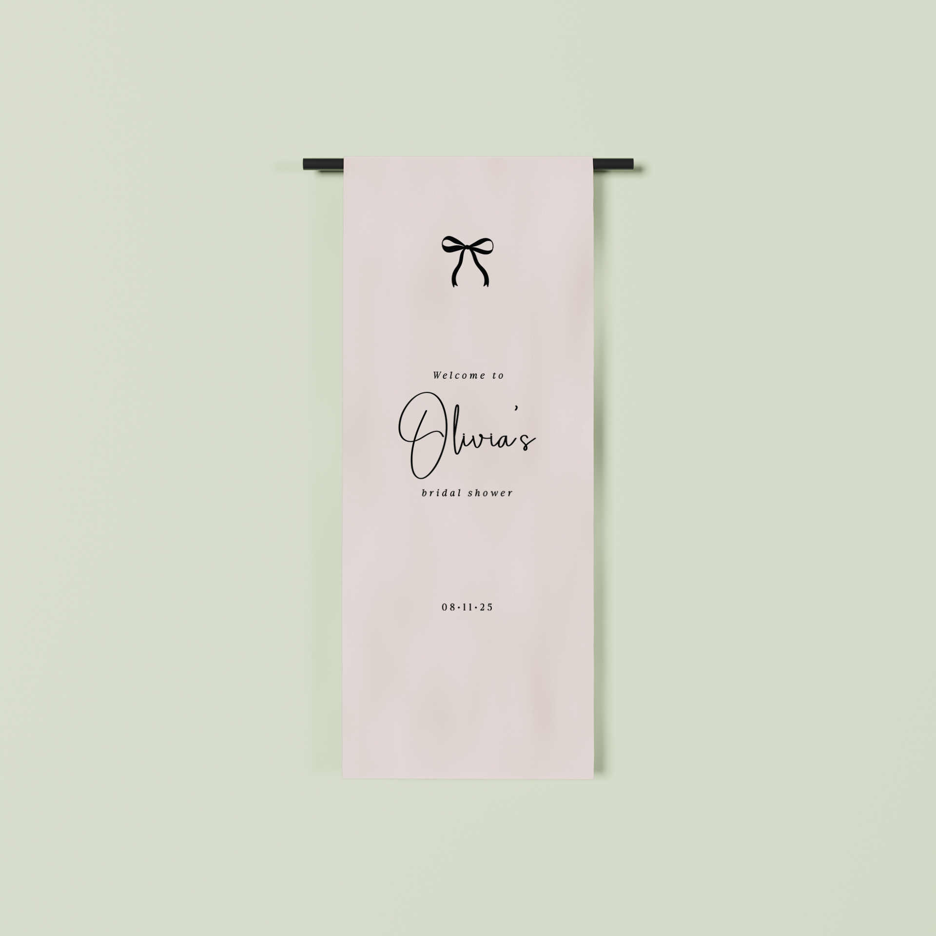 Chantilly fabric welcome sign in oat 1.5m | Saint Sauvant Auckland NZ