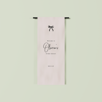 Chantilly fabric welcome sign in oat 1.5m | Saint Sauvant Auckland NZ