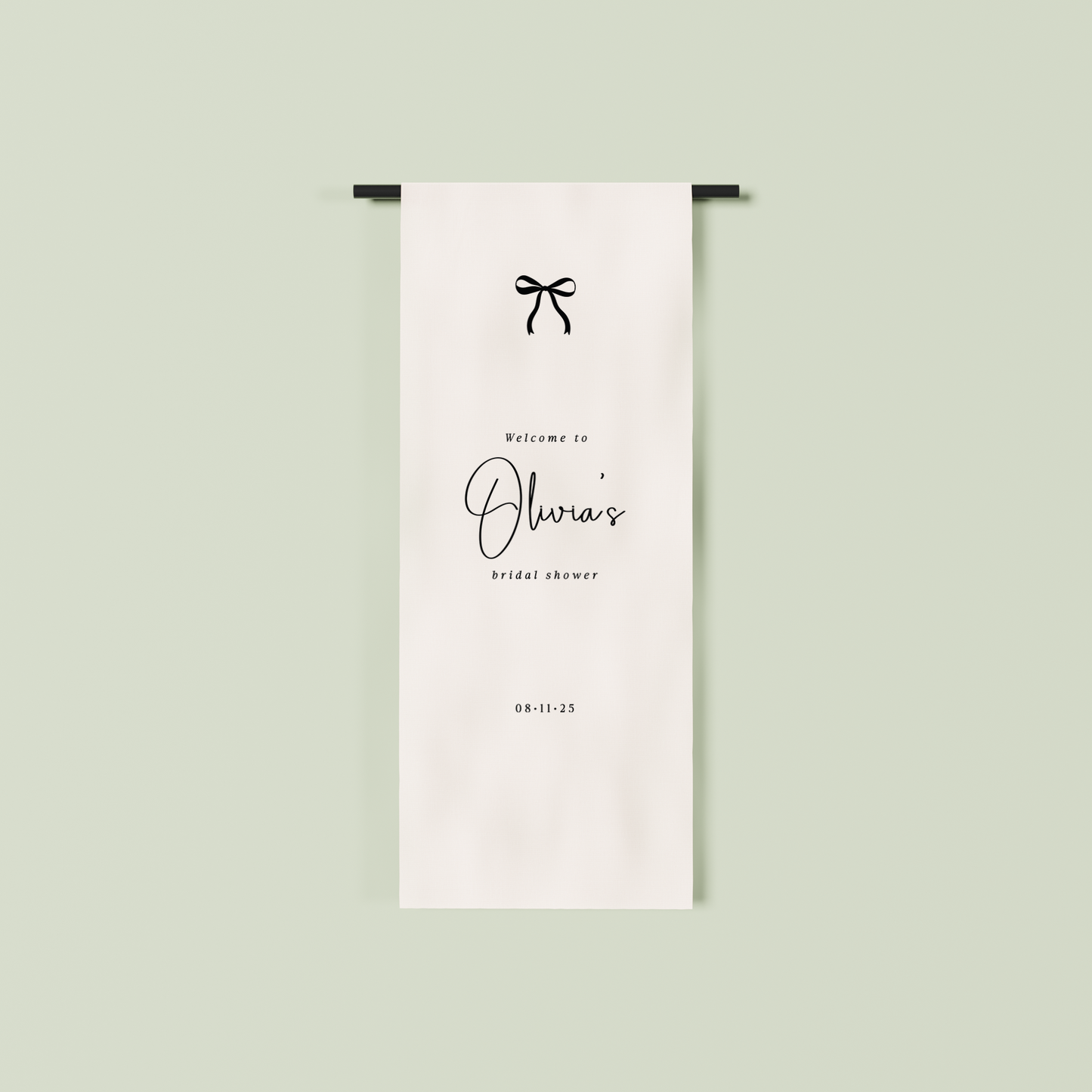 Chantilly fabric welcome sign in white 1.5m | Saint Sauvant Auckland NZ
