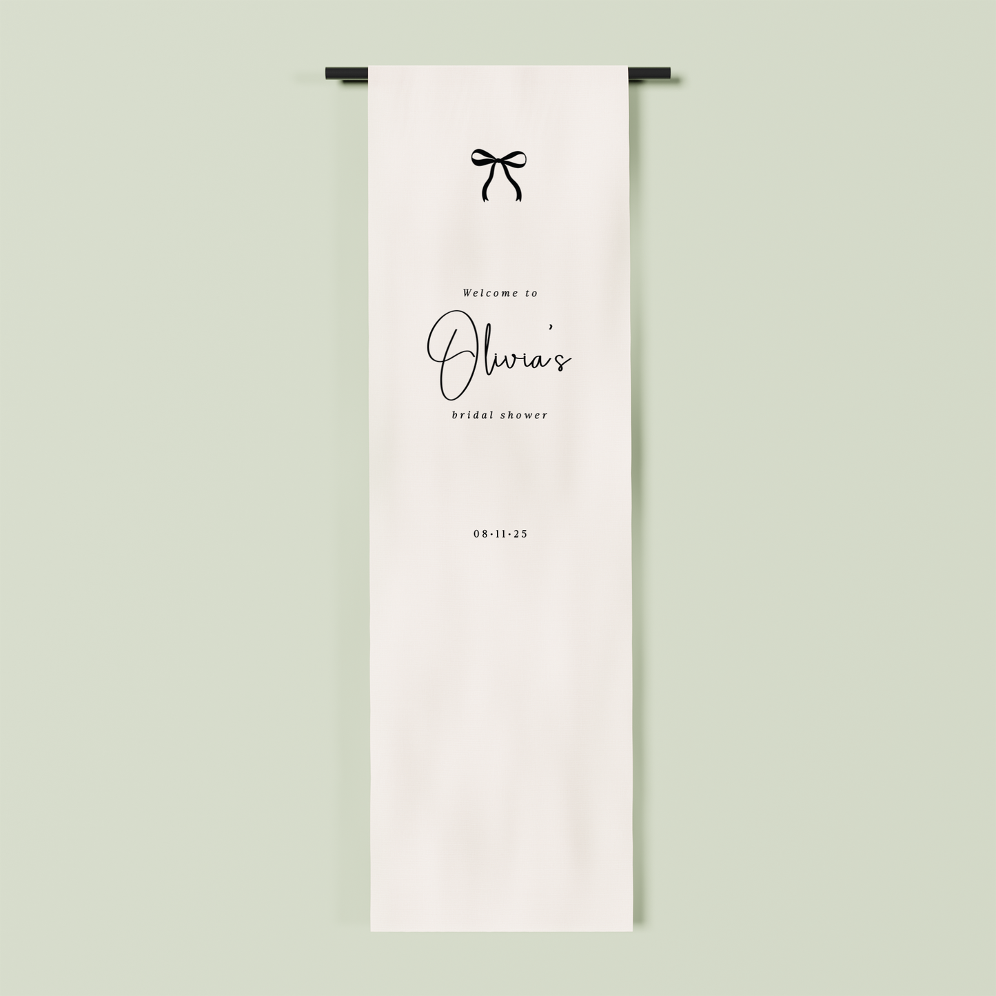 Chantilly fabric welcome sign in white 2m | Saint Sauvant Auckland NZ