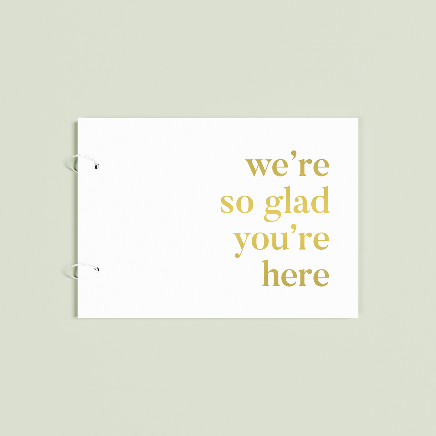 Cherie personalised guest book, gold text on white acrylic | Saint Sauvant Auckland NZ