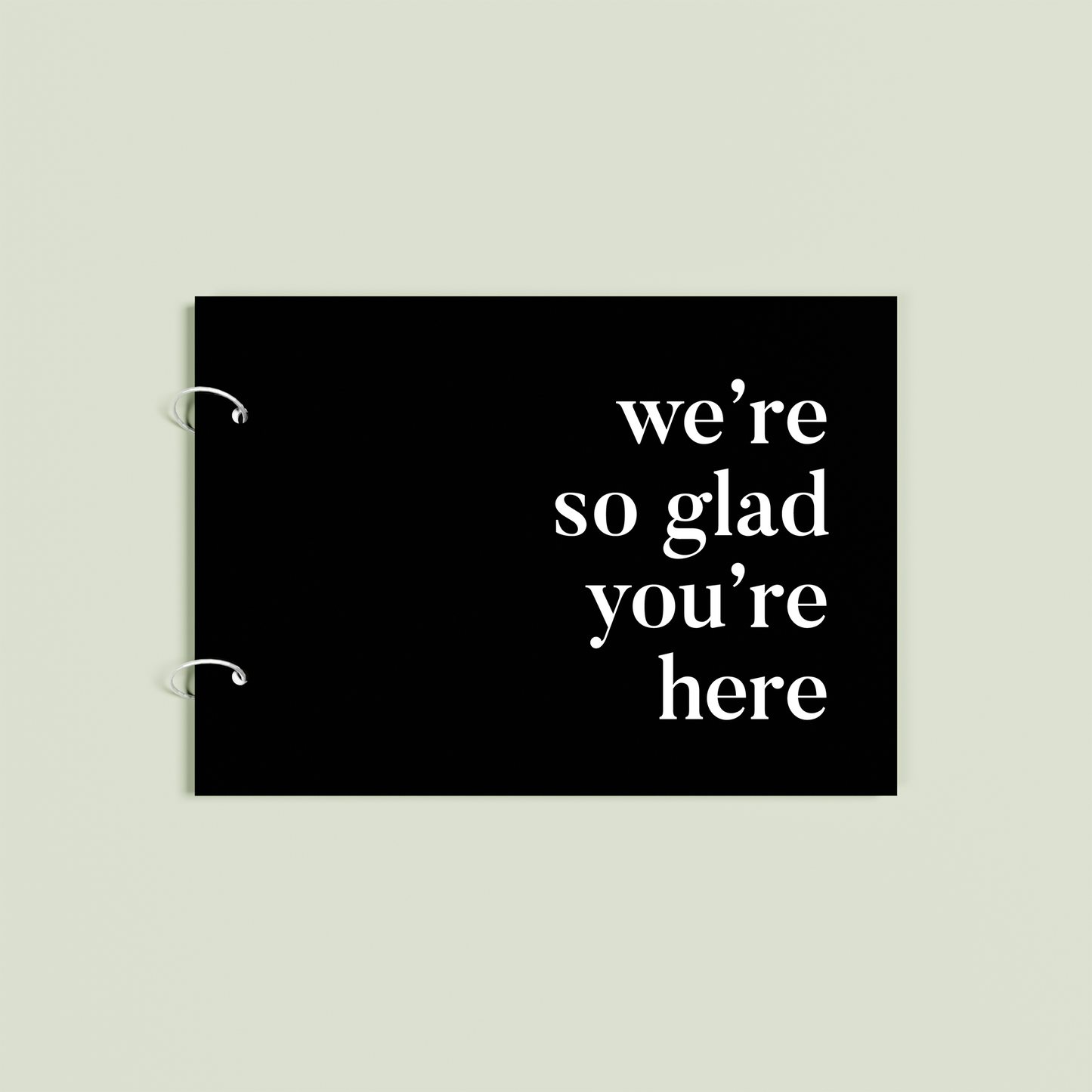 Cherie personalised guest book, white text on black acrylic | Saint Sauvant Auckland NZ