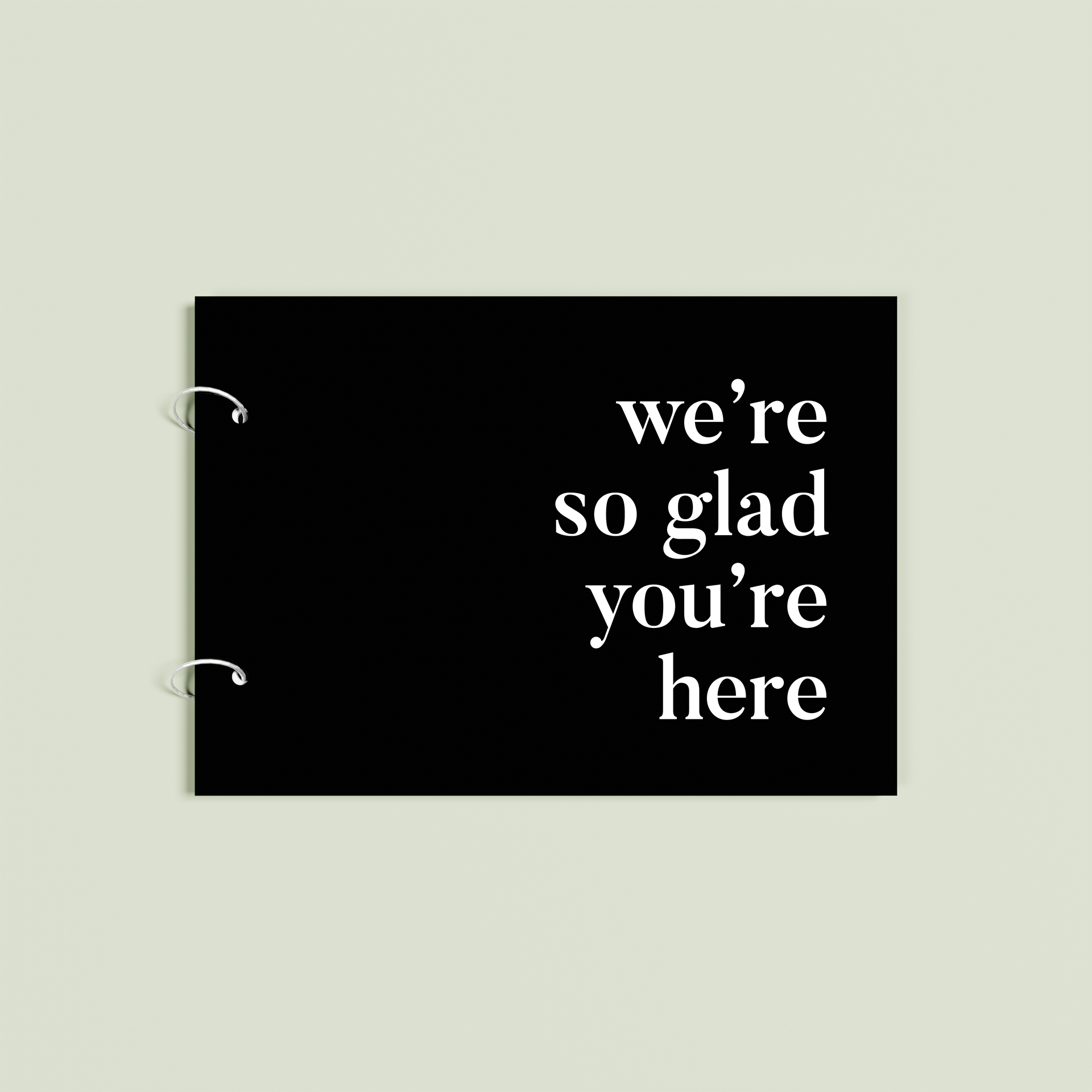 Cherie personalised guest book, white text on black acrylic | Saint Sauvant Auckland NZ