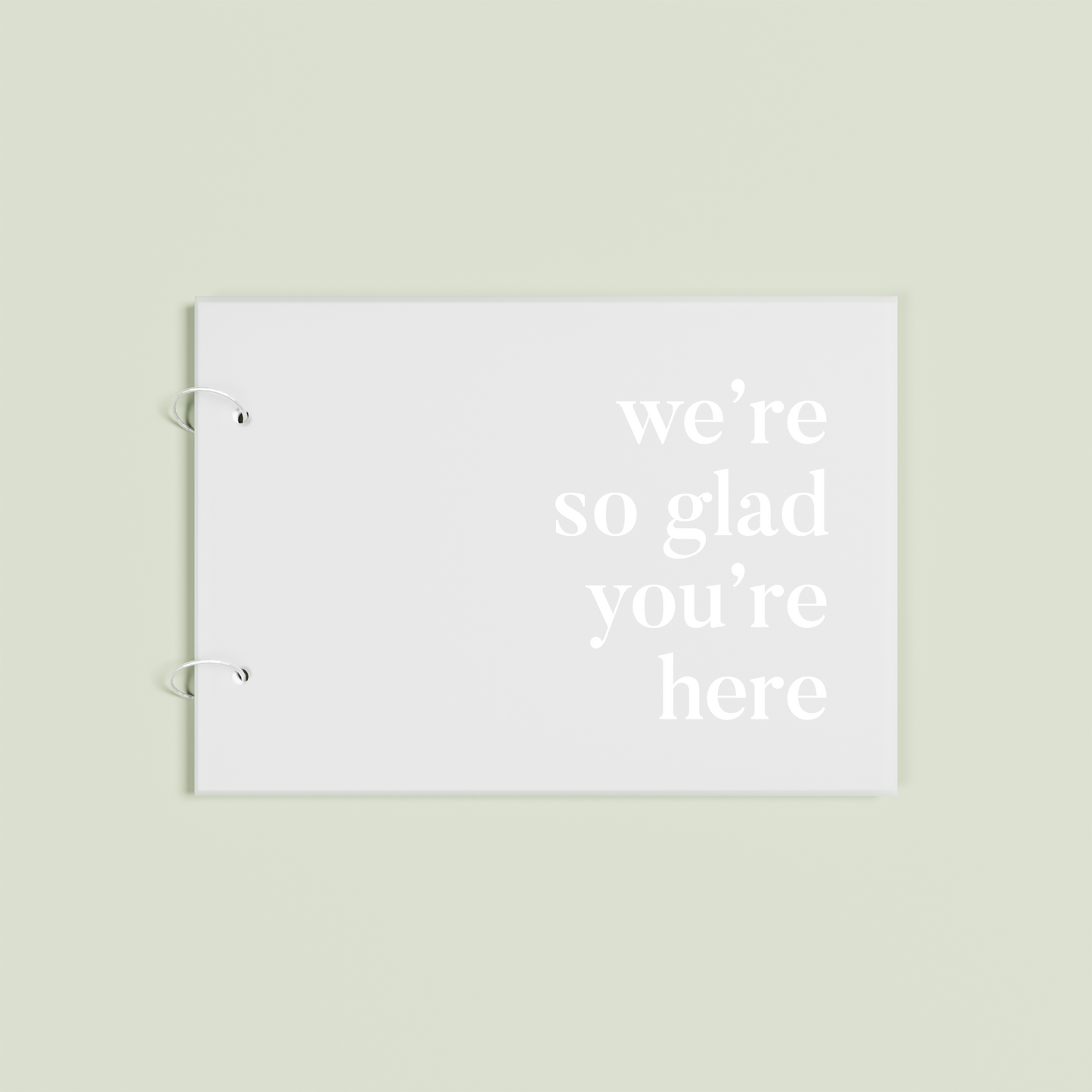 Cherie personalised guest book, white text on frosted acrylic | Saint Sauvant Auckland NZ