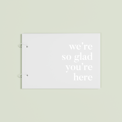 Cherie personalised guest book, white text on frosted acrylic | Saint Sauvant Auckland NZ
