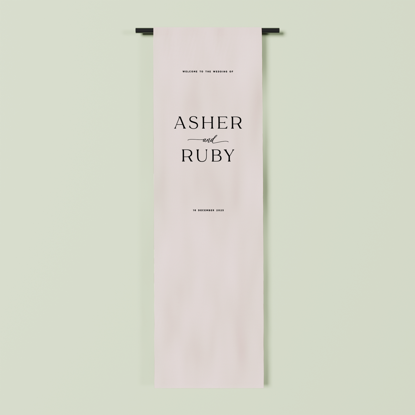 Deauville fabric welcome sign in oat 2m | Saint Sauvant Auckland NZ