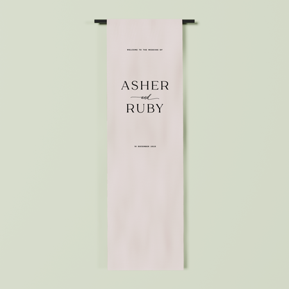Deauville fabric welcome sign in oat 2m | Saint Sauvant Auckland NZ