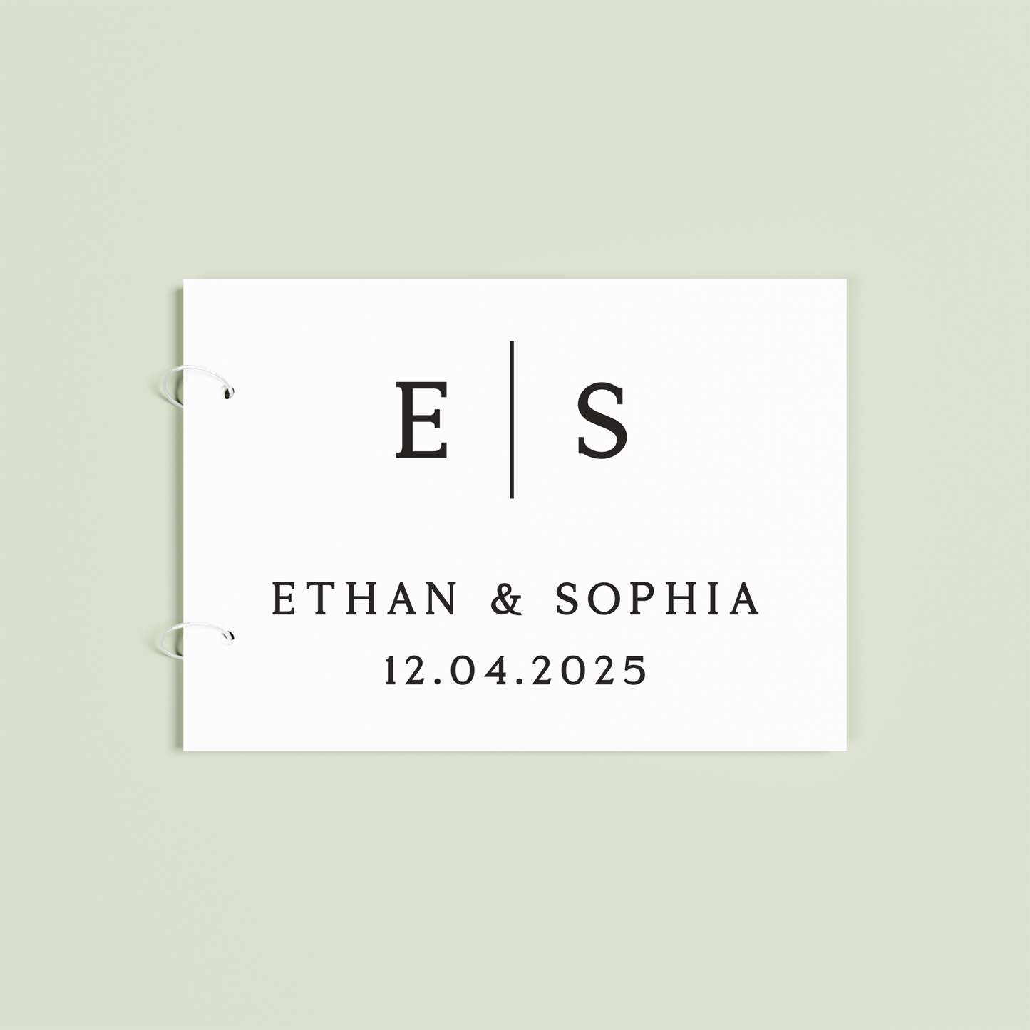 Etoile personalised guest book, black text on white acrylic | Saint Sauvant Auckland NZ